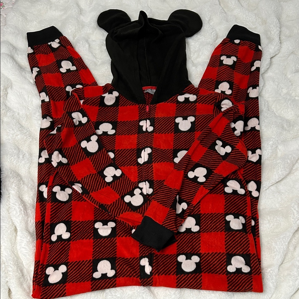Plaid Mickey Mouse Onesie